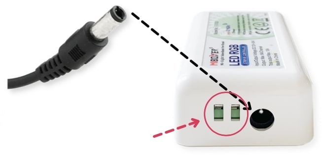 connexion transformateur contr&ocirc;leur RGB - installer des led sur un garde corps verre